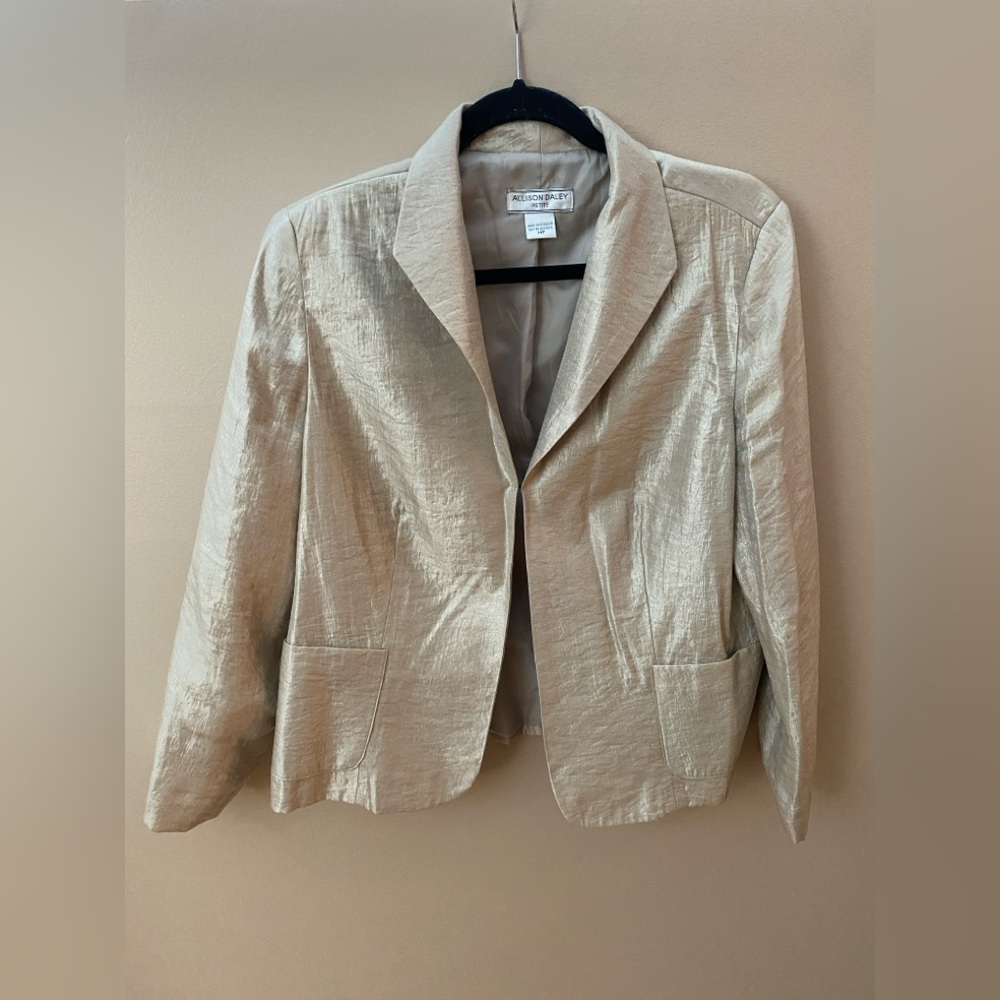 Allison Daley Shimmering Cream Blazer
